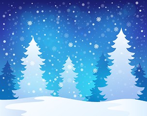 Image showing Winter theme landscape 1