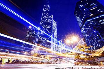 Image showing traffic in city at night 