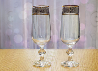 Image showing Two beautiful glass of the glass.