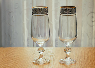 Image showing Two beautiful glass of the glass.