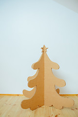 Image showing Christmas Tree Made Of Cardboard. New Year