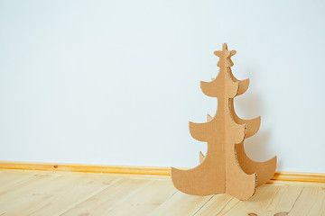 Image showing Christmas Tree Made Of Cardboard. New Year