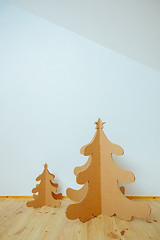 Image showing Christmas Tree Made Of Cardboard. New Year