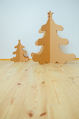 Image showing Christmas Tree Made Of Cardboard. New Year