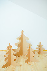 Image showing Christmas Tree Made Of Cardboard. New Year