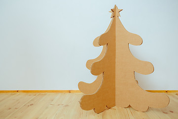 Image showing Christmas Tree Made Of Cardboard. New Year