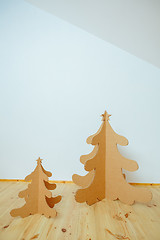 Image showing Christmas Tree Made Of Cardboard. New Year