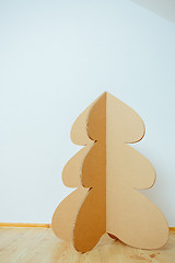 Image showing Christmas Tree Made Of Cardboard. New Year