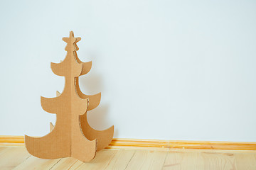 Image showing Christmas Tree Made Of Cardboard. New Year