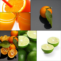 Image showing citrus fruits collage