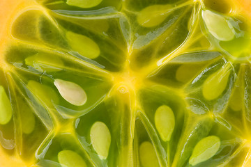 Image showing Kiwano flesh macro