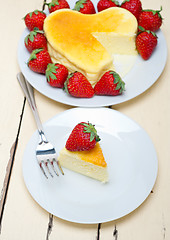 Image showing heart cheesecake