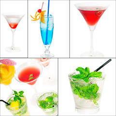 Image showing cocktails collage