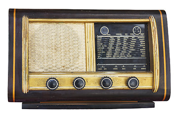 Image showing Vintage fashioned radio