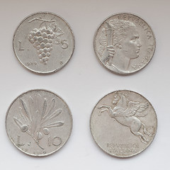 Image showing Old Italian coins