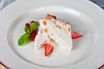 Image showing cream berries dessert