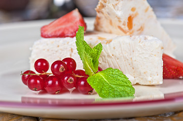 Image showing cream berries dessert