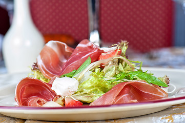 Image showing cheese and bacon salad