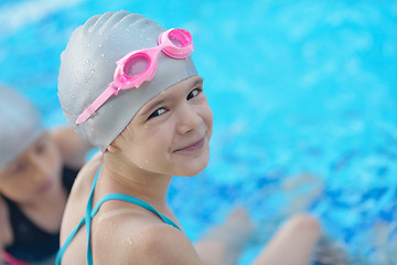 Image showing child portrait on swimming pool