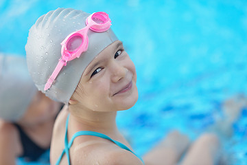 Image showing child portrait on swimming pool