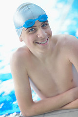 Image showing child portrait on swimming pool