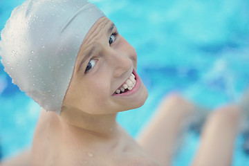 Image showing child portrait on swimming pool