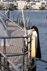 Image showing sail yacht deck