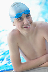 Image showing child portrait on swimming pool