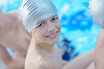 Image showing child portrait on swimming pool