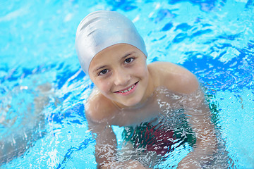 Image showing child portrait on swimming pool