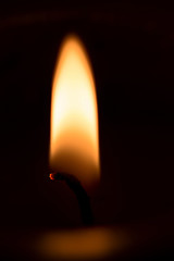 Image showing closeup macro of light on candle 