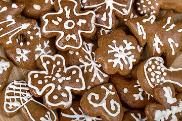 Image showing homenade christmas cakes close up