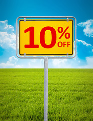 Image showing 10 percent sale