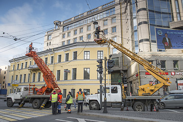 Image showing STREET ELECTRICAL WORK