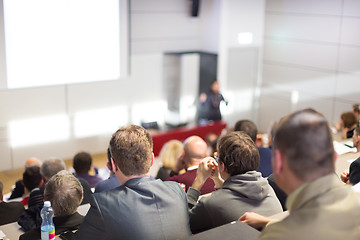 Image showing Speaker at Business Conference and Presentation.