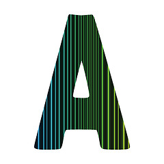 Image showing neon letter A