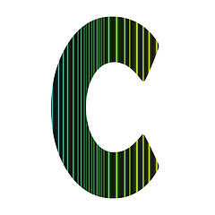 Image showing neon letter C
