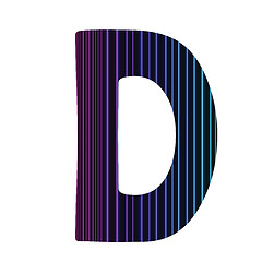 Image showing neon letter D