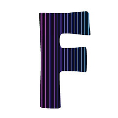 Image showing neon letter F