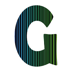 Image showing neon letter G