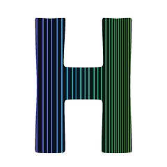 Image showing neon letter H