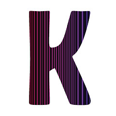 Image showing neon letter K