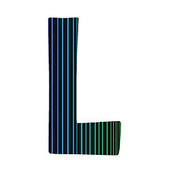 Image showing neon letter L