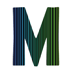 Image showing neon letter M