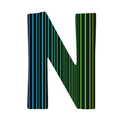 Image showing neon letter N