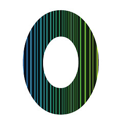 Image showing neon letter O