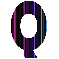 Image showing neon letter Q
