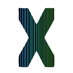 Image showing neon letter X
