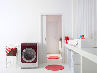 Image showing Interior of luxury laundry room l