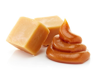 Image showing caramel candies and cream